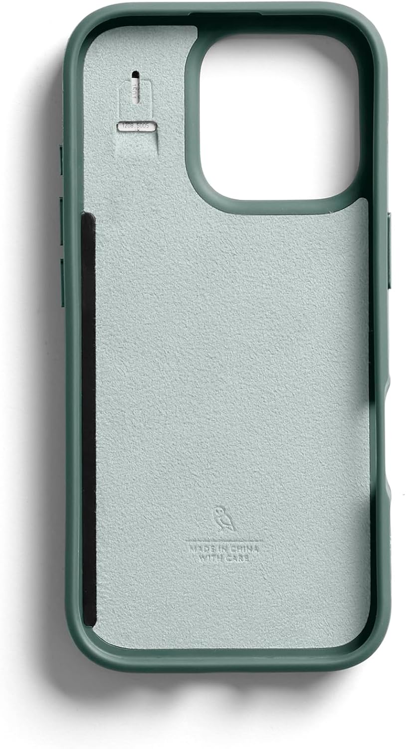 Bellroy Phone Case – 3 Card for iPhone 16 Pro Max (Leather iPhone case, Phone Wallet) - Agave