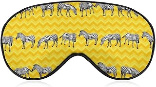 Cute Animal of Zebra Pattern Sleep Mask Comfortable Adjustable Eyeshade Night Blindfold Cover for Sleeping Travel Women Men