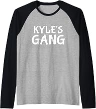 Kyle's Gang First Name Kyle Bachelor Party Wedding Raglan Baseball Tee