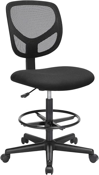 SONGMICS OBN15BK Silla de Dibujo Ergonomica