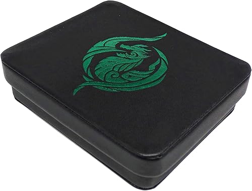 Miniatura 2 de Leather Lite - Estuche de almacenamiento y exhibición de dados, perfecto para dados de plástico, metal, piedra o madera (dragón verde)