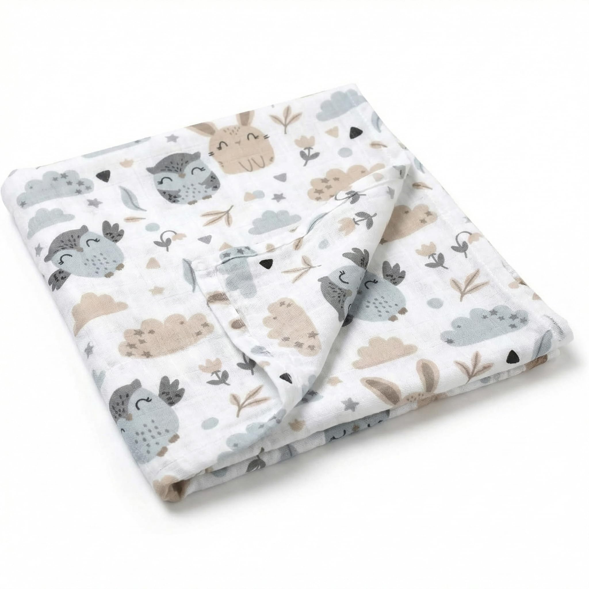 BABYSAFE Mussole Neonato Cotone Biologico 80x70cm Pacco da 3 Certificato OEKO-TEX Made in Europe