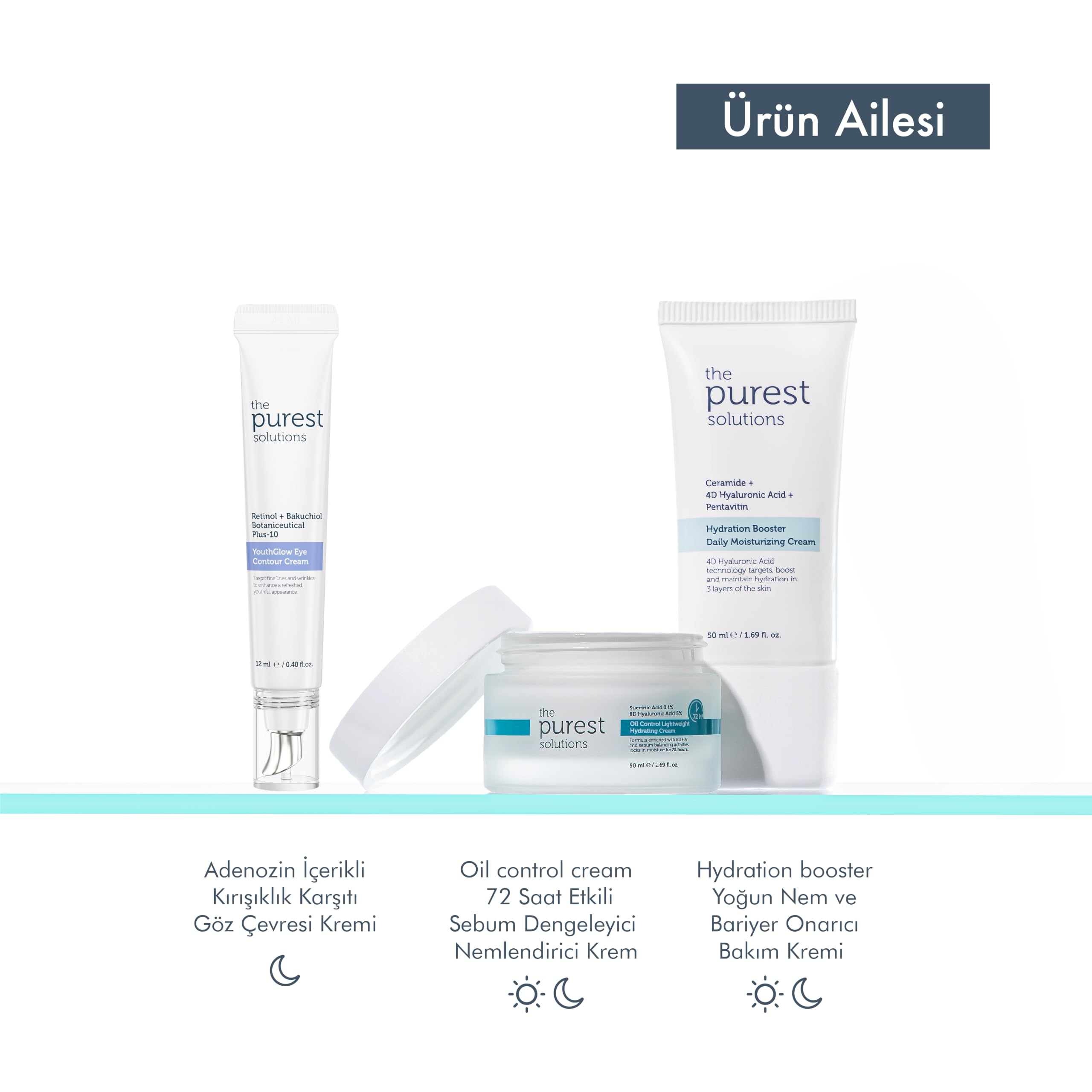 The Purest Solutions, 24 Saat Etkili Günlük Yoğun Nemlendirici Cilt Bakım Kremi 50 ml