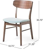 Vista 2 de Christopher Knight Home Lucious - Juego de comedor rectangular de 50 pulgadas, juego de 5 piezas, nogal natural y menta