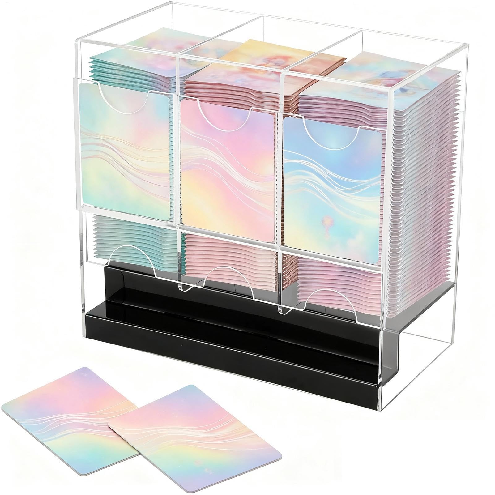 Sammelkarten-Spender Acryl-Display mit Aufbewahrungsschutz-Vorrichtung und | Sammelkarten Aufbewahrung 3 Schlitze Für Zimmer Sammlung Schreibtisch Zuhause Display Aufbewahrung Acryl