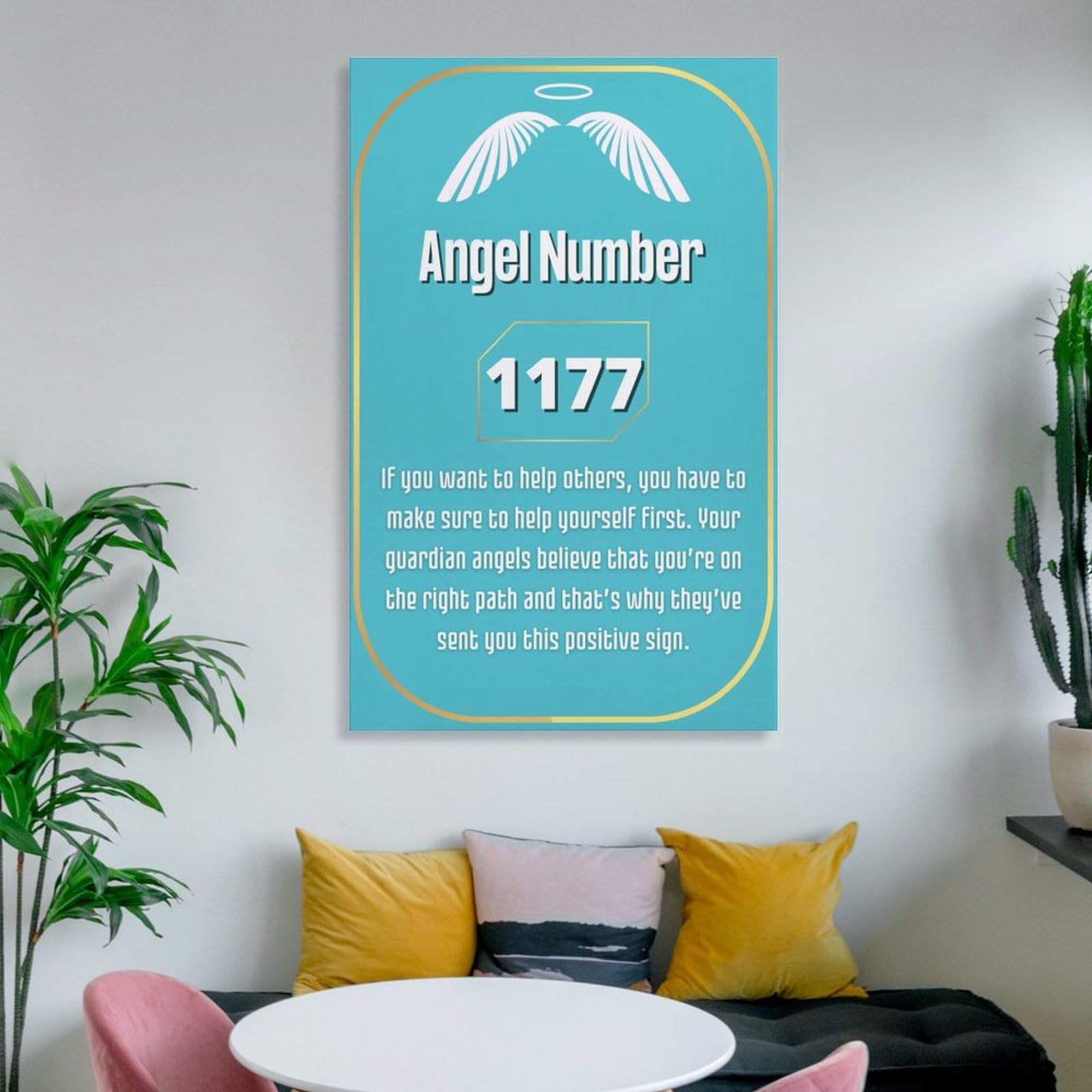 Angel Number Poster 1177 Aura Set Picture Print Wall Art Poster