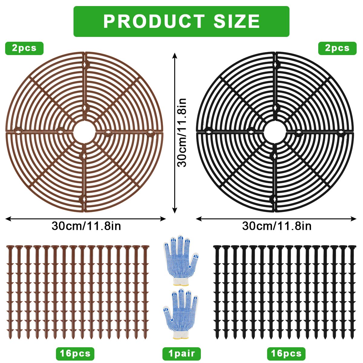 4 Pièces Grilles de Pots de Plantes, Cache-Pot de Fleurs Jusqu'à 30 cm de Diamètre Couvercle de Protection du Sol pour Pots de Fleurs Protéger Les Plantes Contre Chats Enfants