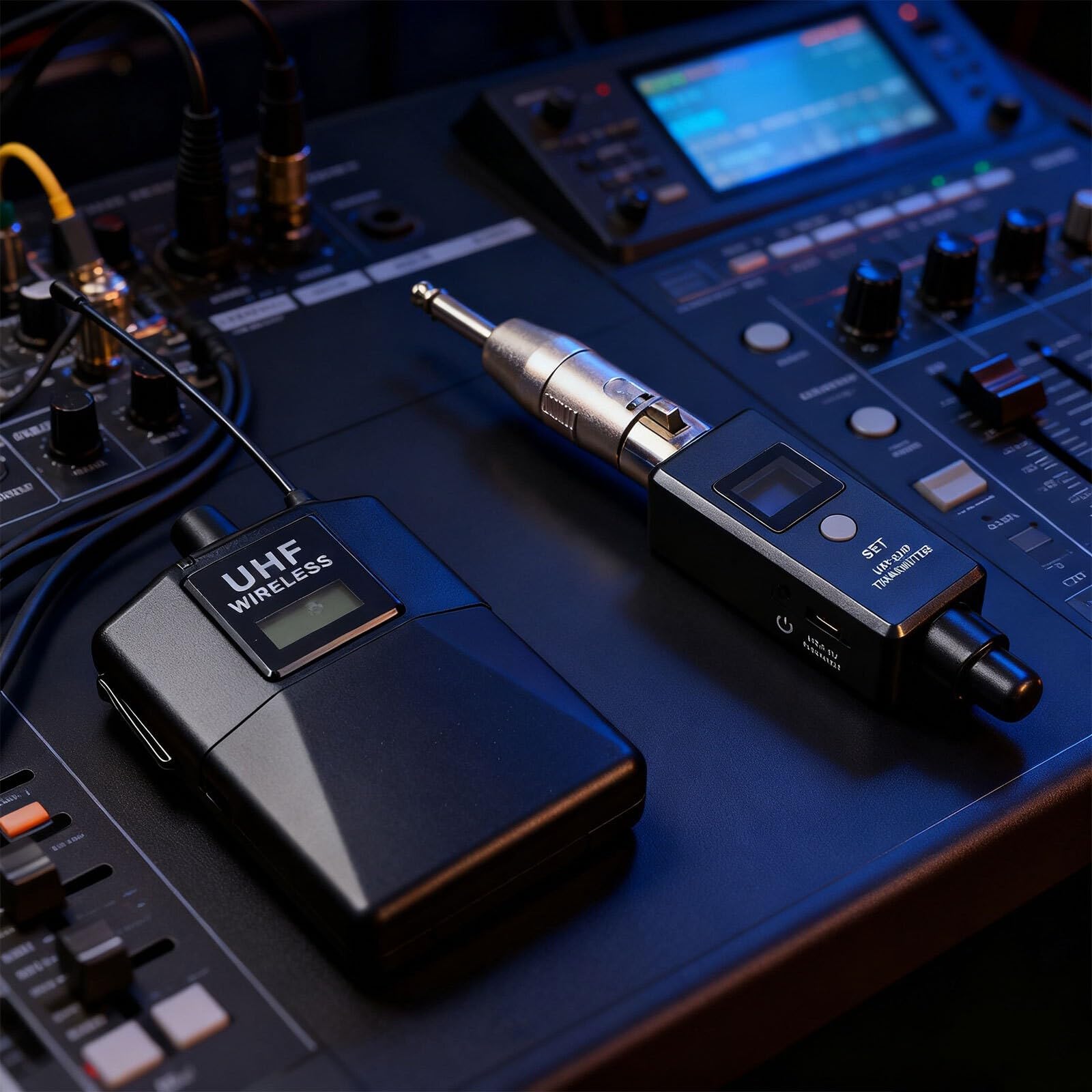 UHF In-Ear Monitor System 20 Kanäle Live | 20 wählbare Kanäle, frequenzagil, keine Störungen, ideal für Live-Auftritte, klare Übertragung
