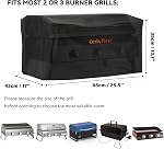 ONLYFIRE GRILLS 25.5" BBQ Cover for Onlyfire Grill, Cuisinart, Royal Gourmet, Blackstone, Pit Boss, Martin, Coleman, ONLYFIRE Gas Grill GS307 GS309, Outdoor Barbecue Smoker Covers, Waterproof CV700