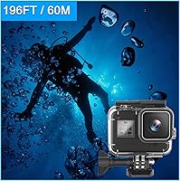 Vista 3 de Para Gopro Hero 8 Accesorios Negro Protección Impermeable Carcasa Caso Buceo 60M Protector para Gopro Hero 8 Deportes Cámara, IP68