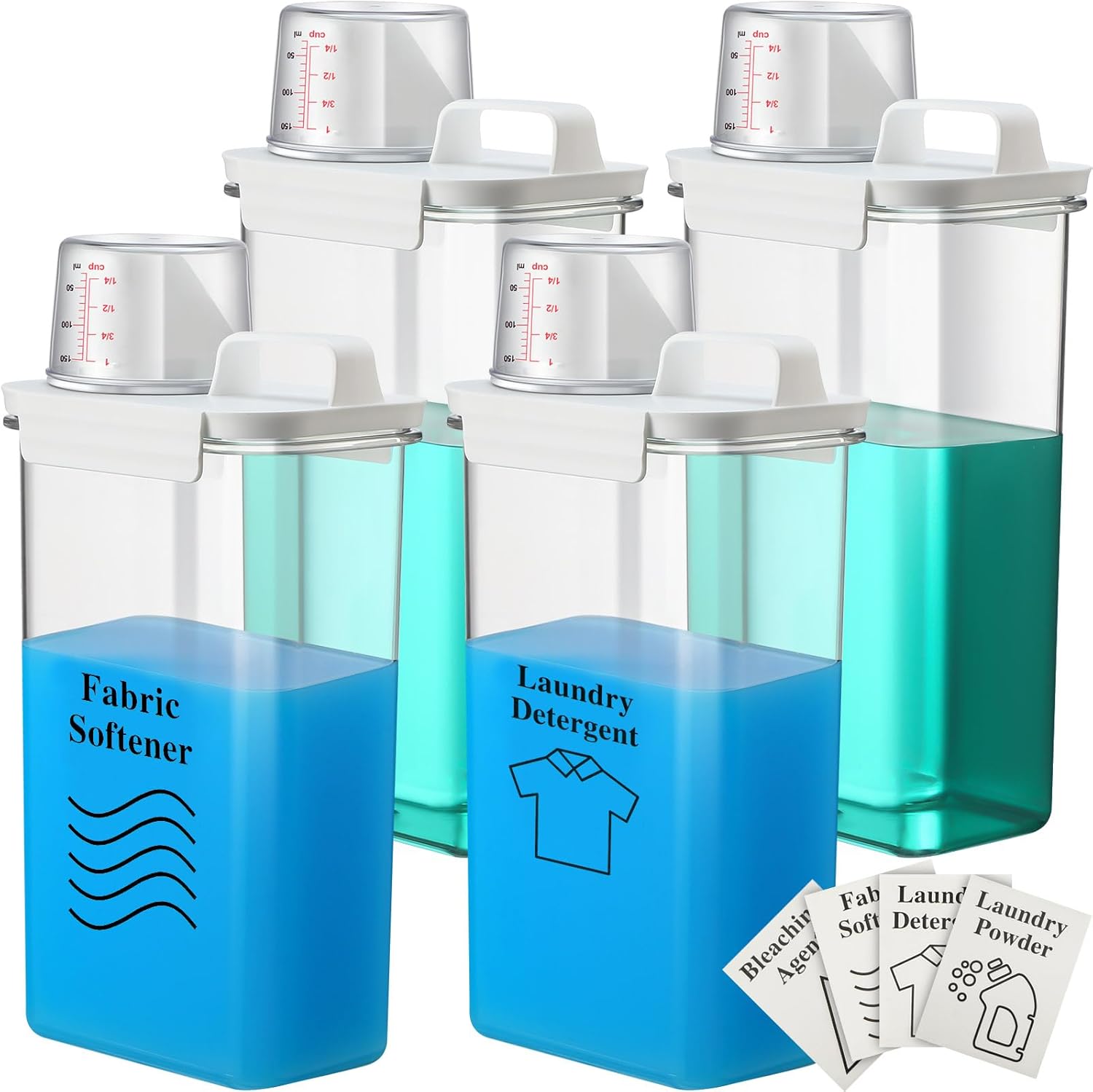 4 Pcs Laundry Detergent Dispenser Fabric Softener Dispenser