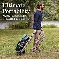 Vista 5 de Coleman RoadTrip 285 - Parrilla portátil de pie de propano con 3 quemadores ajustables e ignición instantánea, 20,000 BTU de potencia para cocinar