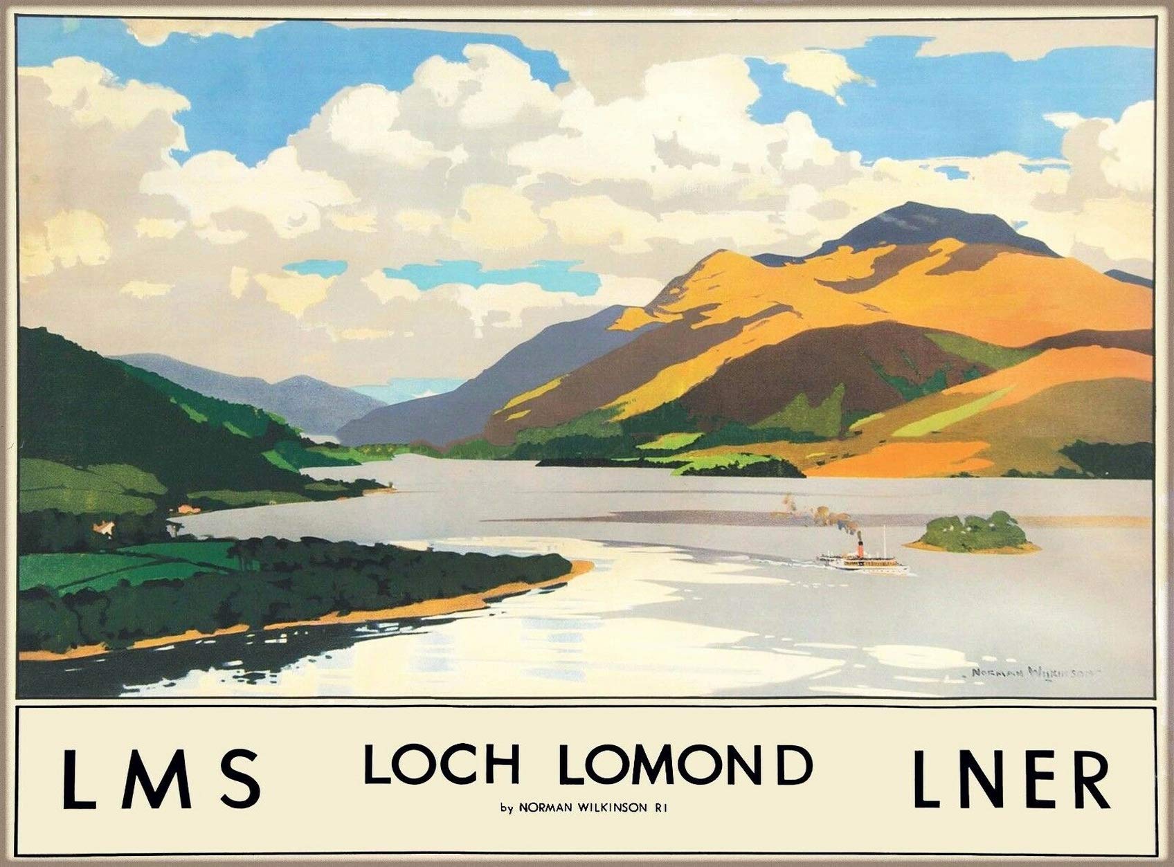 Metal Sign Loch Lomond Scotland Scottish Retro Decor Art Sign Home Kitchen Bar Cafe Club Cave Wall Decor Vintage Travel Tin Sign 15x30cm