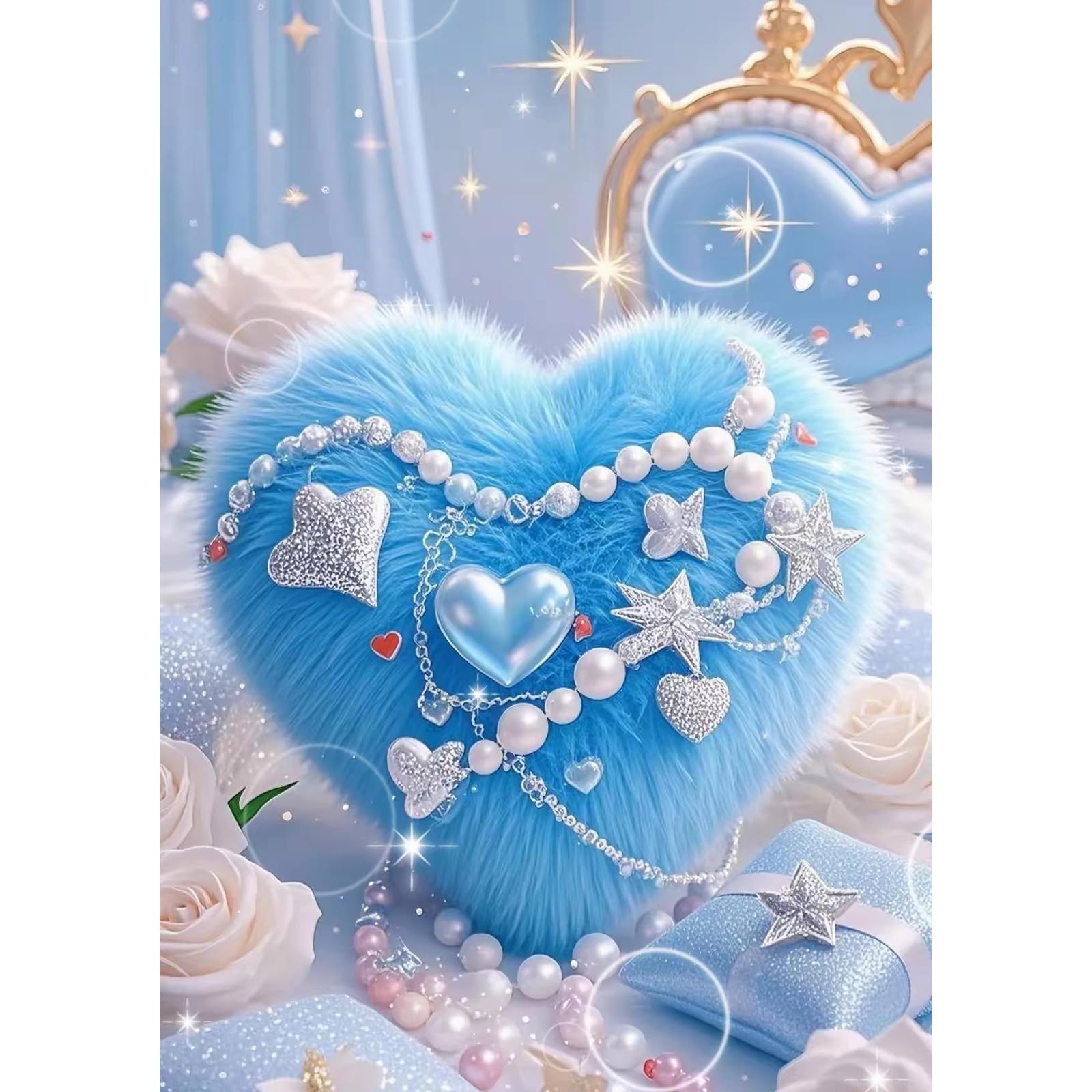 Fluid Cat ダイヤモンドアート キット クリスマス 5D モザイクアート ダイアモンドビーズ絵画キット DIY 大人の子供 手作り絵画手芸キット ダイヤモンド塗装 全面貼り付けタイプ ダイヤモンド画 芸術品 家の壁の装飾 （00124）