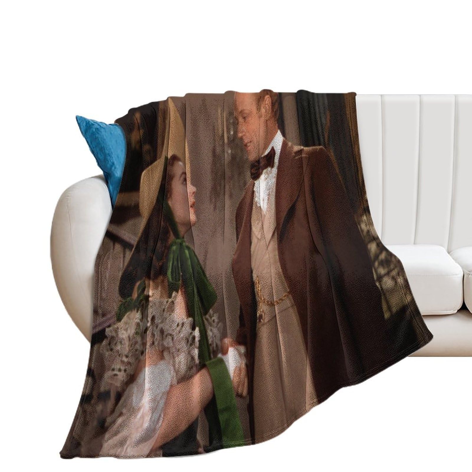 LPUDYSOG Posters for Room Aesthetic Gone with The Wind Decor Fleece Blanket All Season Use Cozy Plush Lightweight Flannel Throw Blankets for Couch