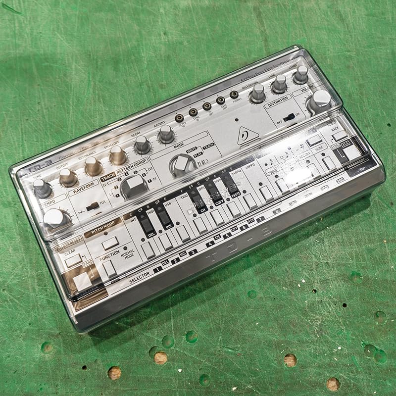 Decksaver Protective Cover For Roland TB-303 - Smoked Clear Polycarbonate, Made In UK