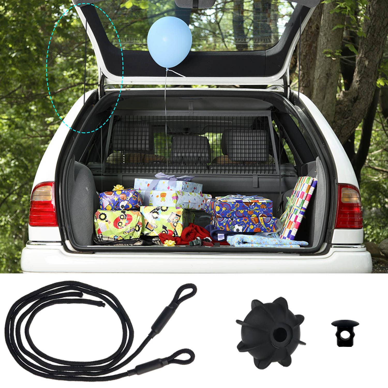 SPTwj Pack Of 2 Car Boot Retaining Straps, Parcel Shelf, Car Universal Retaining Straps, Boot Cover