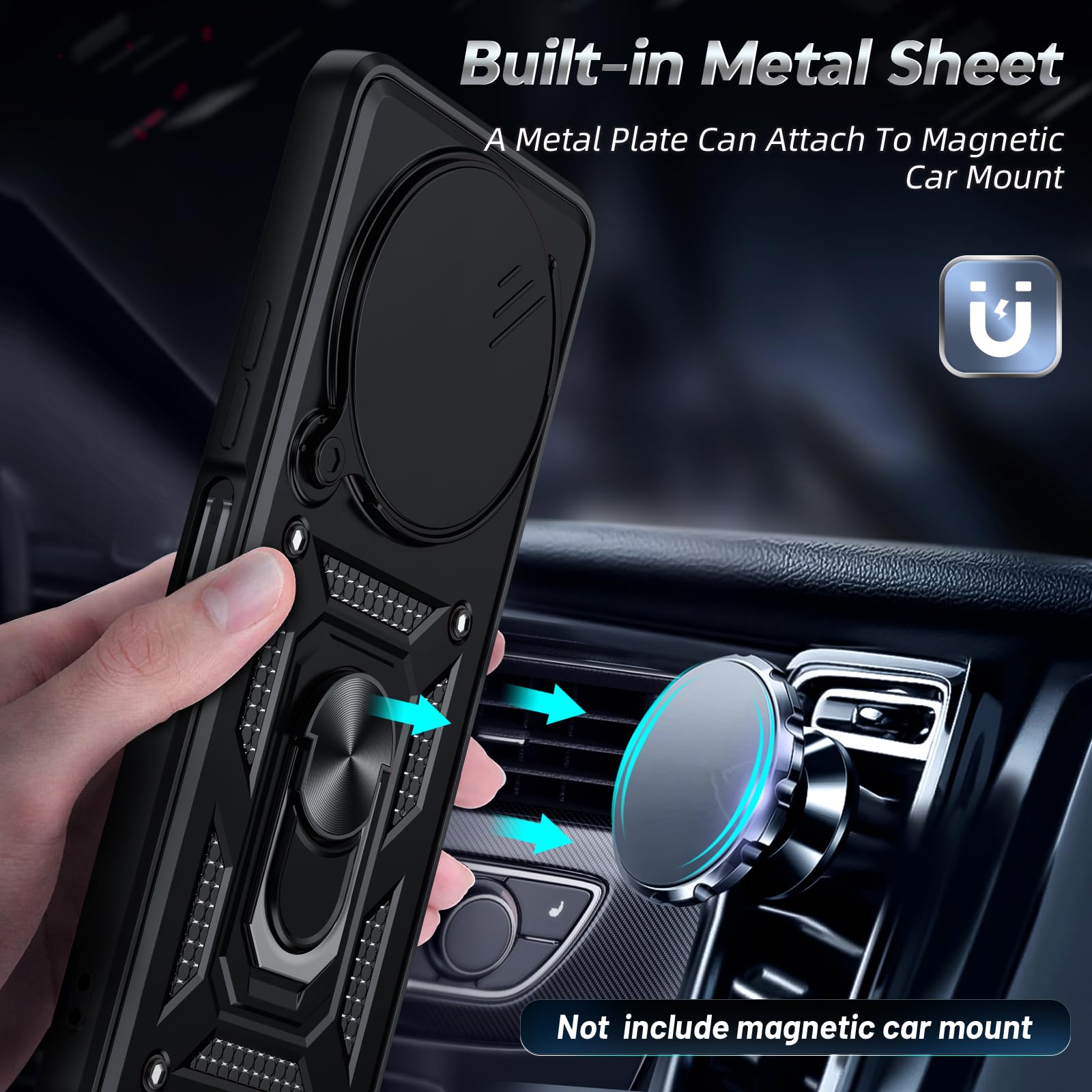 Custodia LeYi Per Redmi A3 4G - Cover Con Anello E Protezione Fotocamera - Foto 3