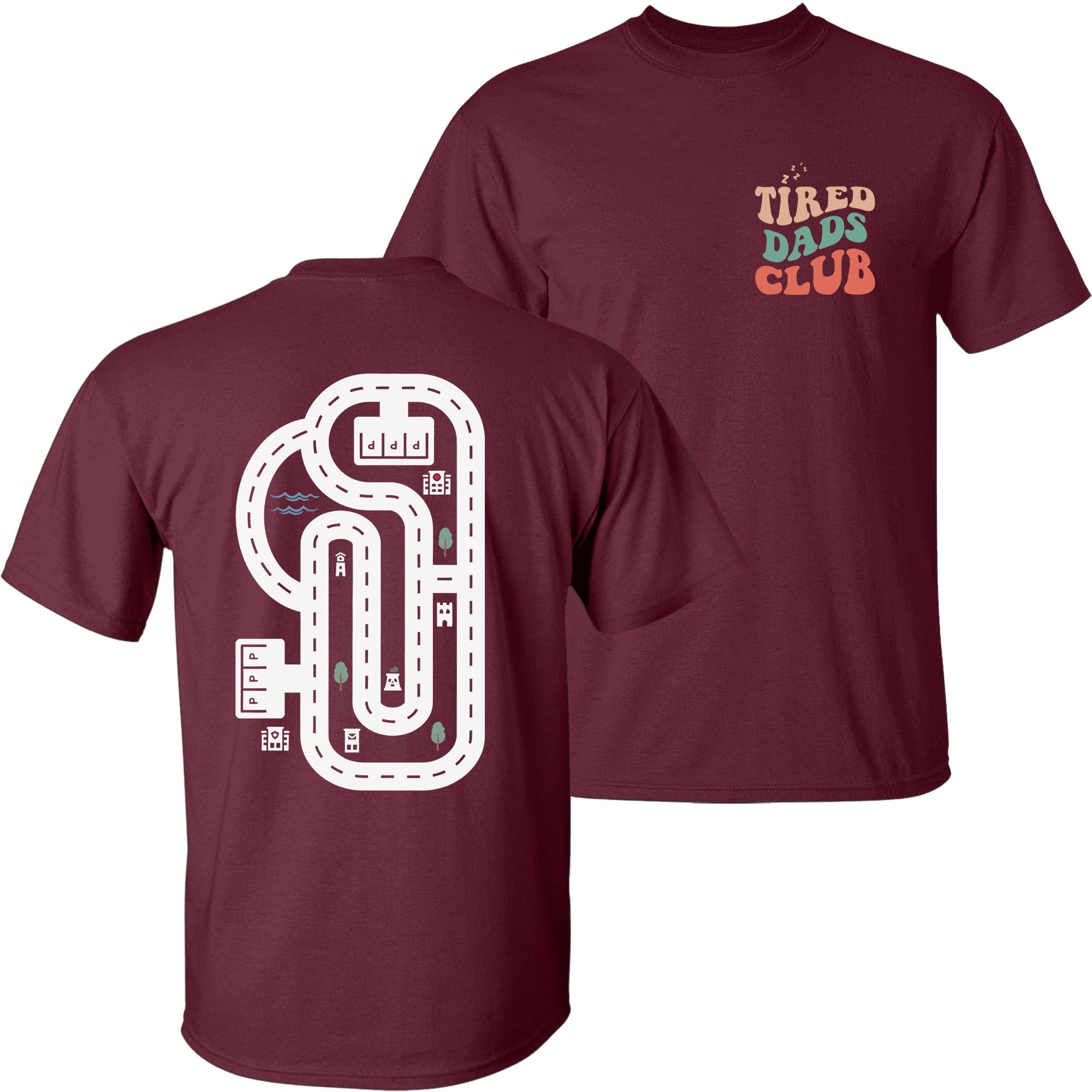 Tired Dads Club T-Shirt - Racing Shirts for Dad Funny Fathers Day Shirt