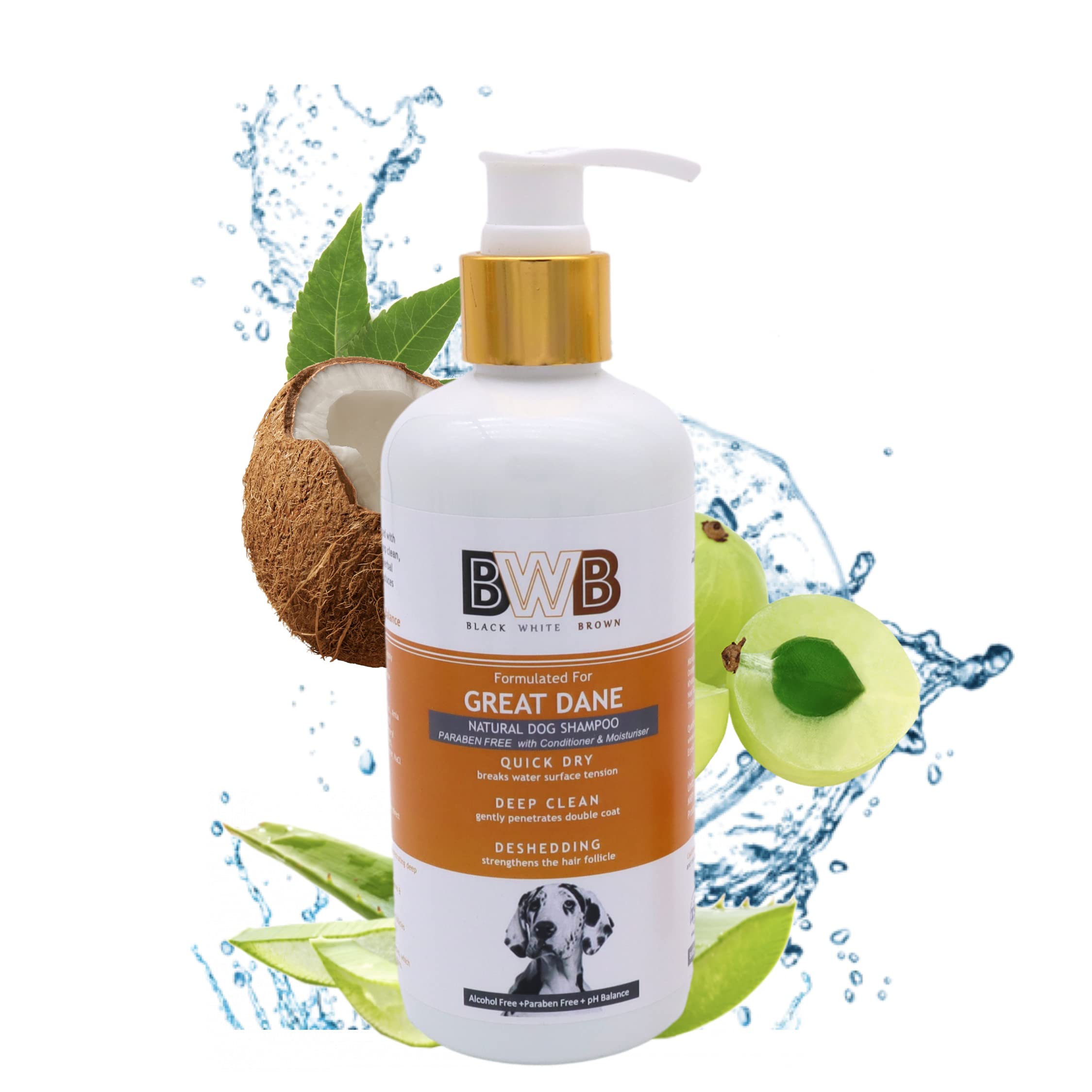 BWB Natural Dog Shampoo for Great DANE.PARABEN Free+Alcohol Free+pH Balance with Conditioner & Moisturiser and Added Alovera,NEEM,Coconut & Amla extracts (300 ML) (B0C17Q7LW8) Amazon Price History, Amazon Price Tracker