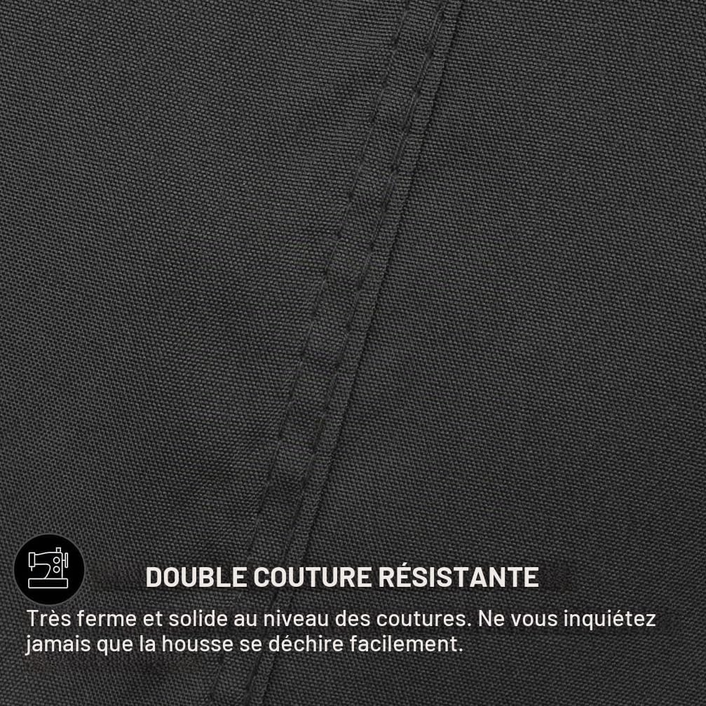 Housse de Bateau Jon 420D - Bâche pour Bateau à Fond Plat UV-Protection Imperméable & Antivent,Gris,12~14FT: 470cm x 210cm