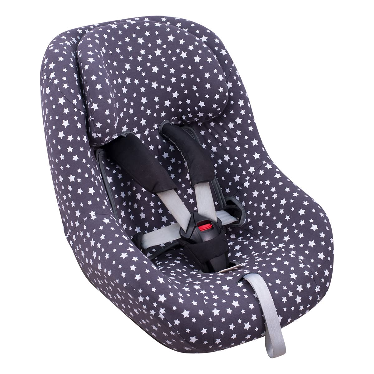JYOKO Kids Funda de algodón para Silla de Coche Compatible con Maxi Cosi (Winter Sky, Maxi Cosi Pearl 360, Mica 360 Pro y Mica Pro Eco I-Size)