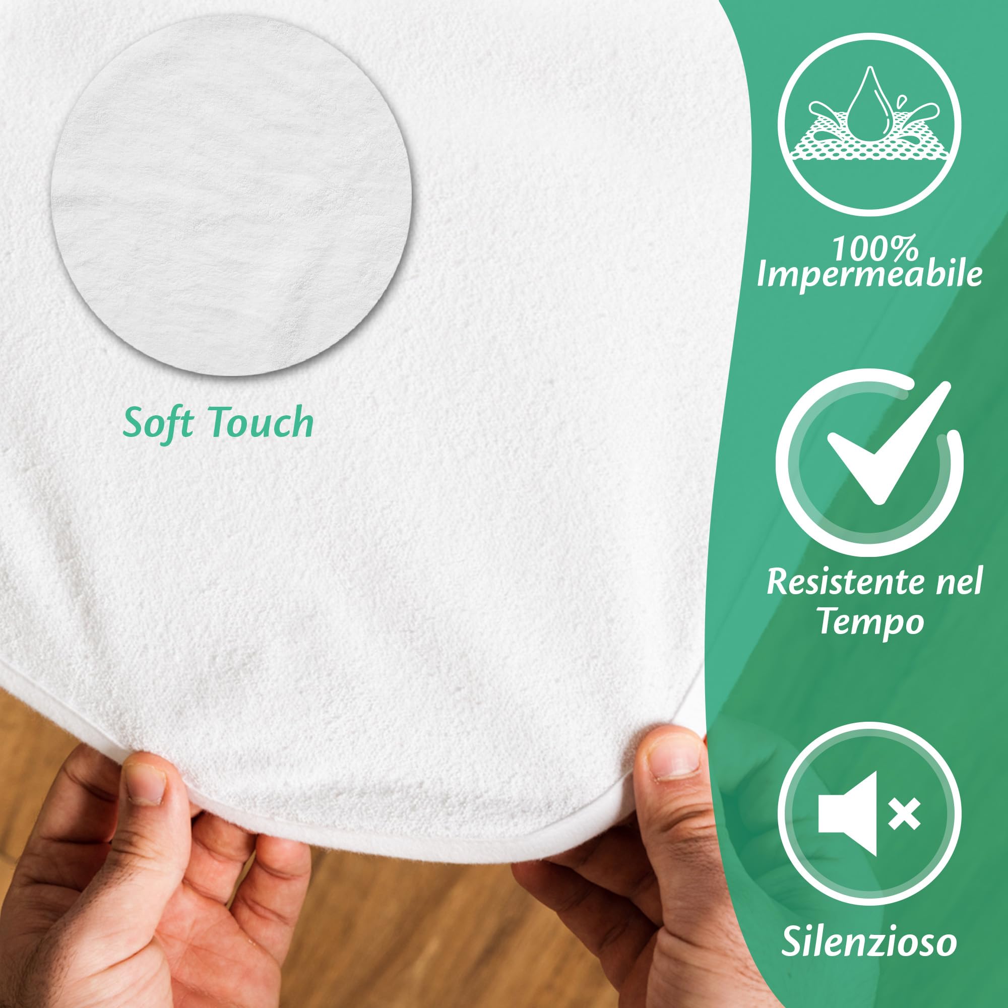Traversa Letto Impermeabile Coprimaterasso 75x90 cm Cerata in Cotone Protezione Incontinenza Proteggi Materasso Culla Adatto per Anziani Bambini Neonati Adulti Animali Traspirante Lavabile