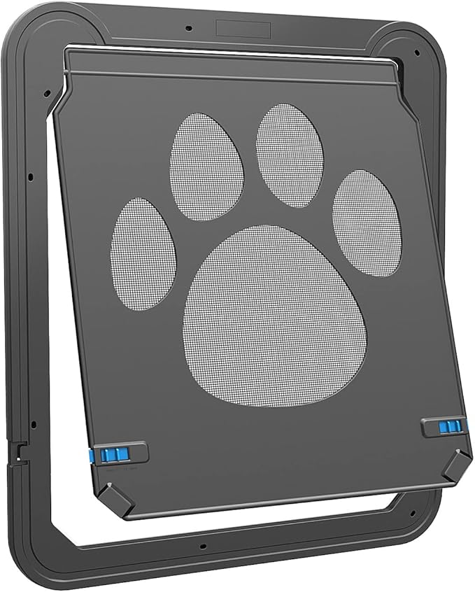 Large Dog Door for Screen Door, Easy Install Lockable Pet