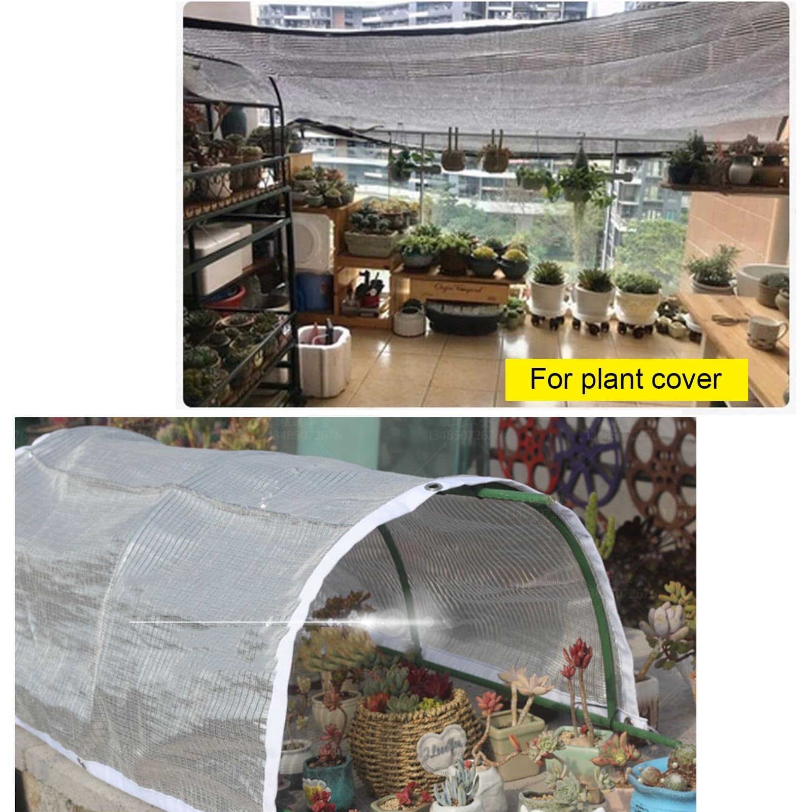 V3VOGUE Filet D'ombrage pour Toiture De Véranda, Voile D'ombrage Exterieur, 1x2m 3x4m Aluminetfoil Réfléchissant Toile D'ombrage, Respirant, pour Pergola,Jardin,Plantes Fleurs Auvent