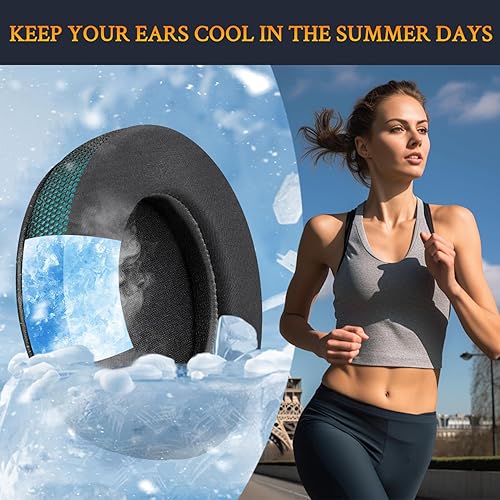 Miniatura 8 de SOULWIT Almohadillas de repuesto de gel refrescante para HyperX Cloud 12ProCoreAlphaAlpha SFlightStingerMixCloudXCloudX Chat, almohadillas con