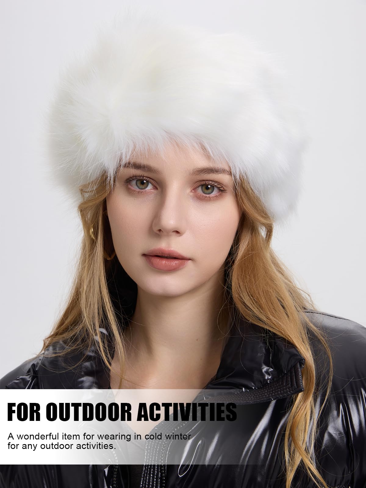 Amazon.com: RANOME Faux Fur Headband for Women Elastic Fuzzy  display picture 1