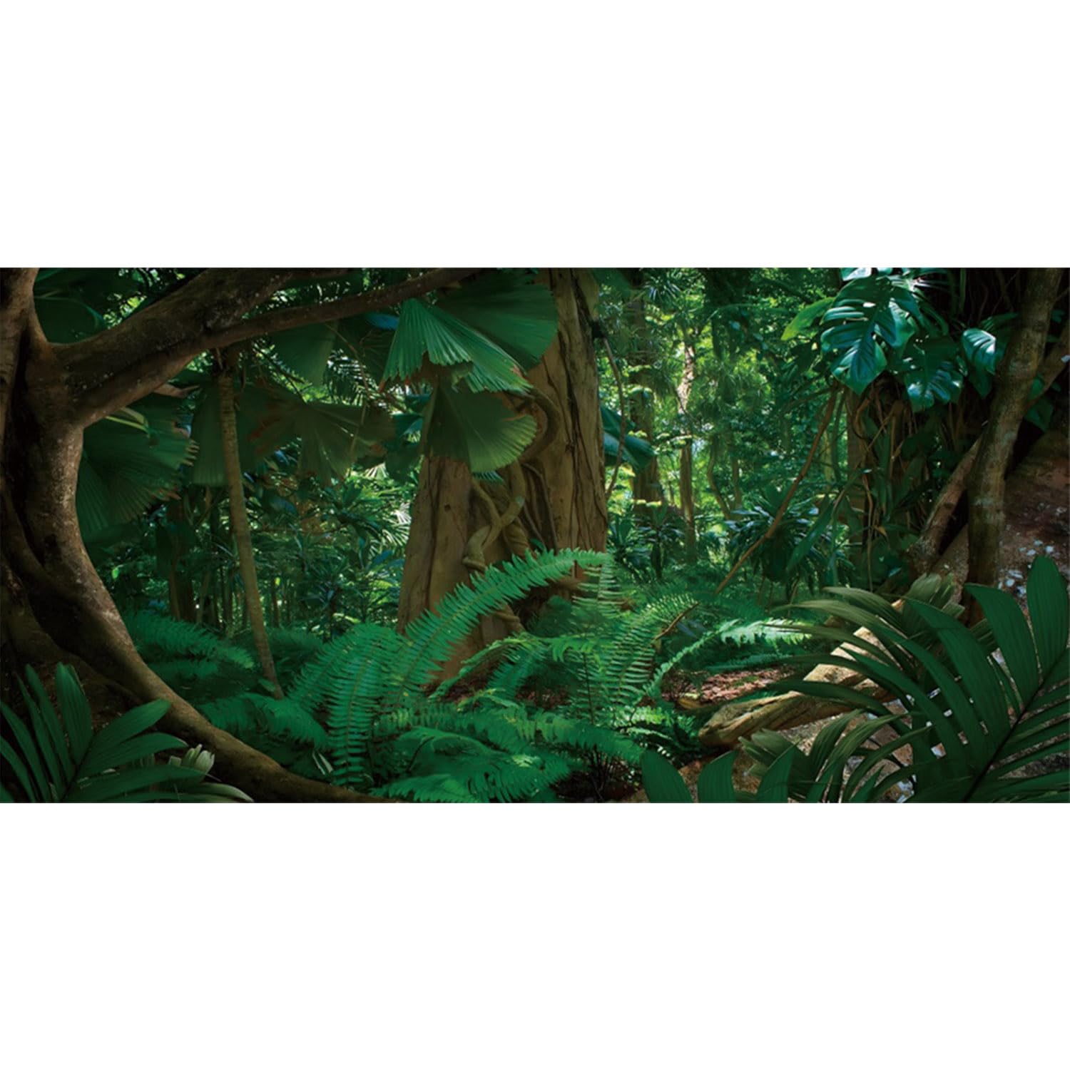 MIRRORANG 61x41cm Tropical Jungle Terrarium Background Green Huge Tree Reptile Habitat Background Rainforest Aquarium Background