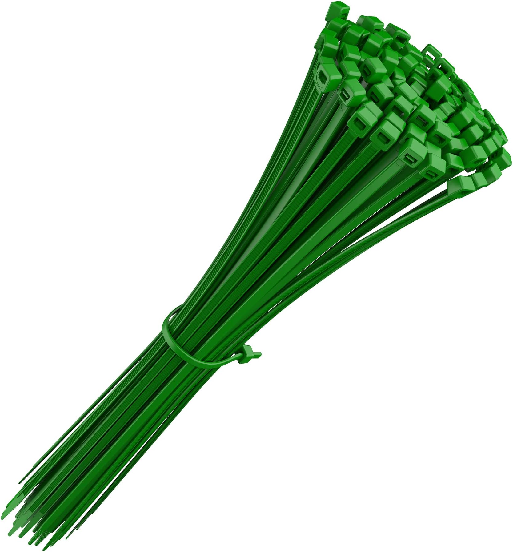 TR Nylon Plastic Cable Ties Green wrap (Green, 4.8mm x 300mm) 50 pieces