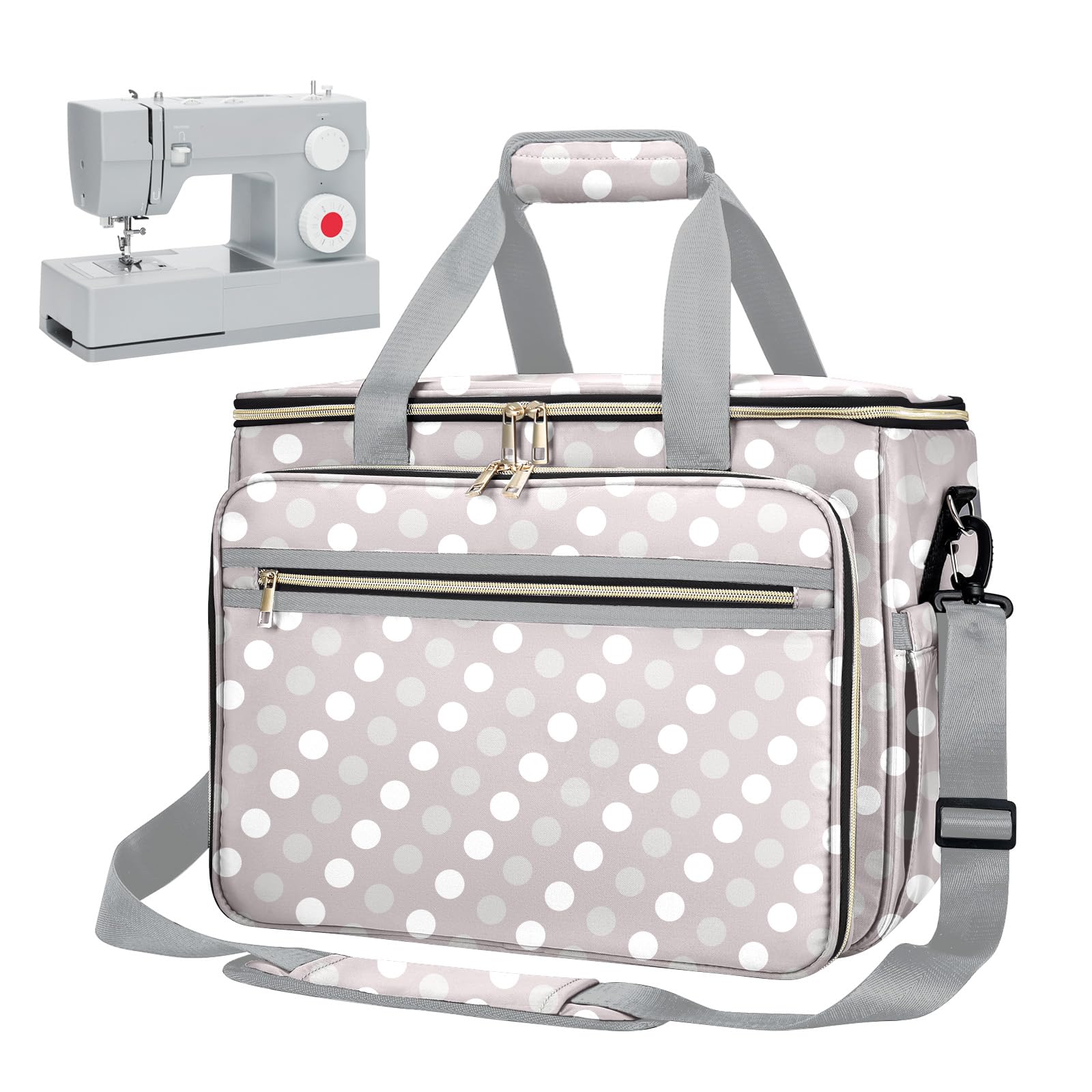Anitor Sewing Machine Carrying Case with Removable Bottom Padding
