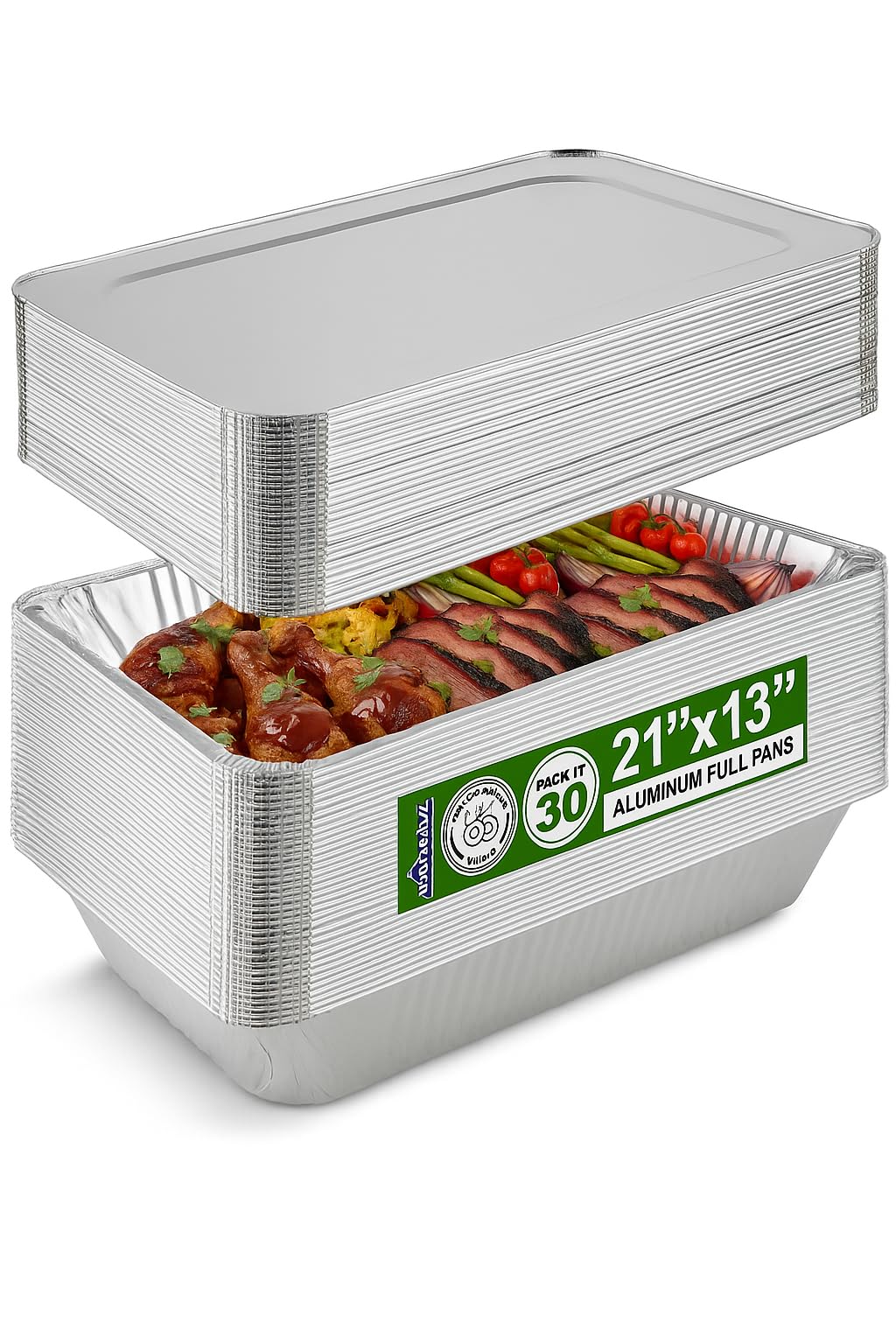 Aluminum Pans with Lids - Bulk Pack -8