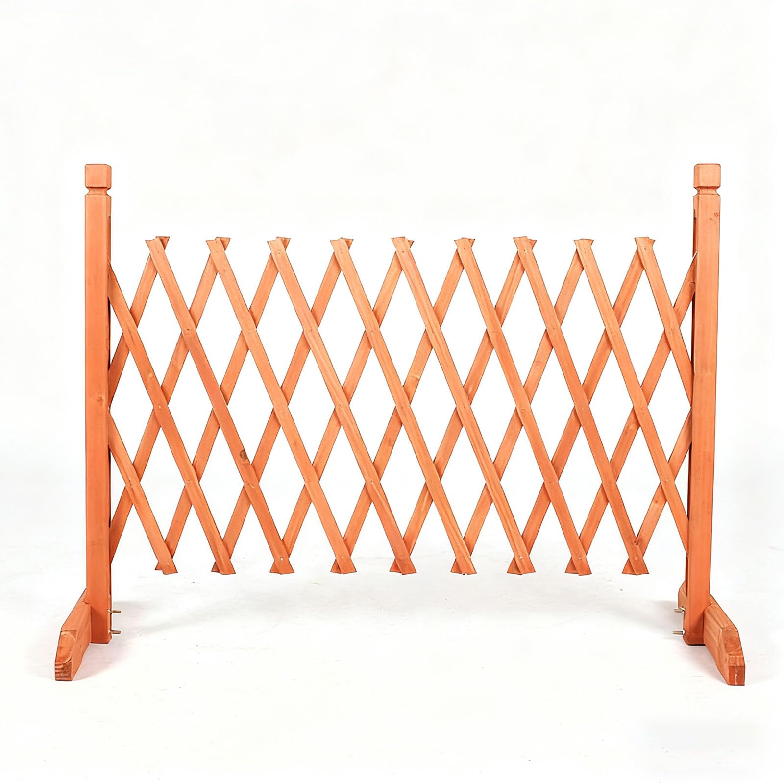 Barrière rétractable portable animaux domestiques jardin et treillis bois