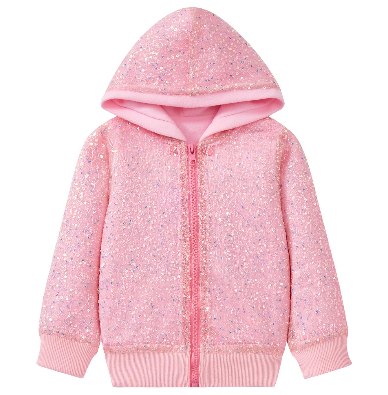 Toddler Girls Fleece Jackets Cotton Unicorn Hoodie Sweatshirt Fall Winter Zipper Coat Warm Hooded Sweater 2t-7t