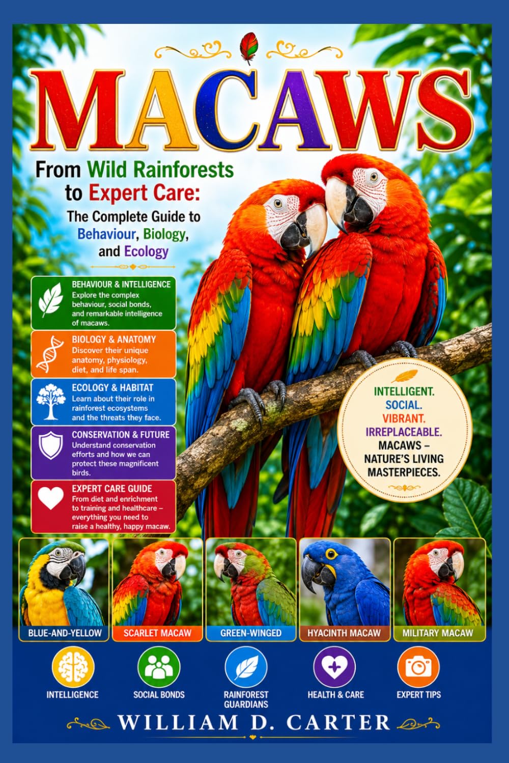 MACAWS: From Wild Rainforests to Expert Care: The Complete Guide to Behaviour, Biology, and Ecology