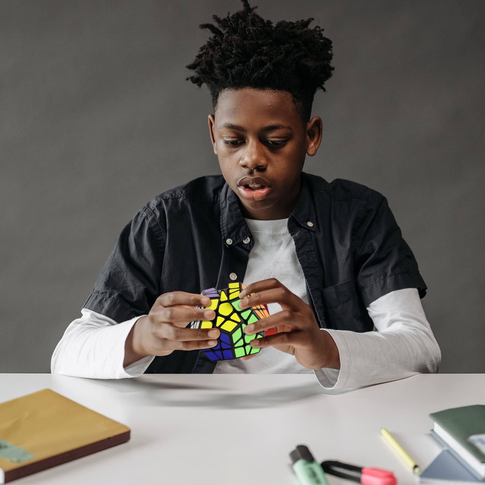 Cubo De Velocidad Pentagonal Dodecaedro – Rompecabezas 3D De ABS, Giro Suave, Antideslizante, Para Principiantes Y Expertos