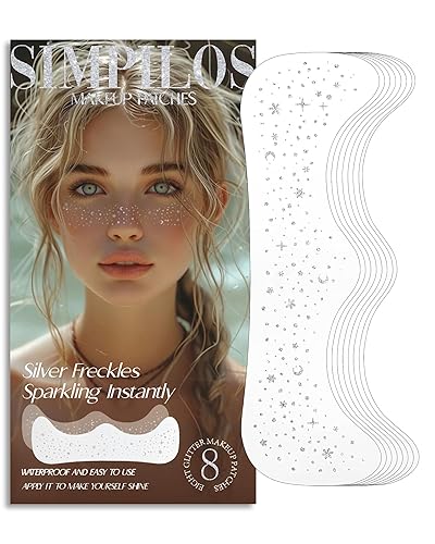 Body Face Makeup Patches for Kids Women Girls, Silver Rave