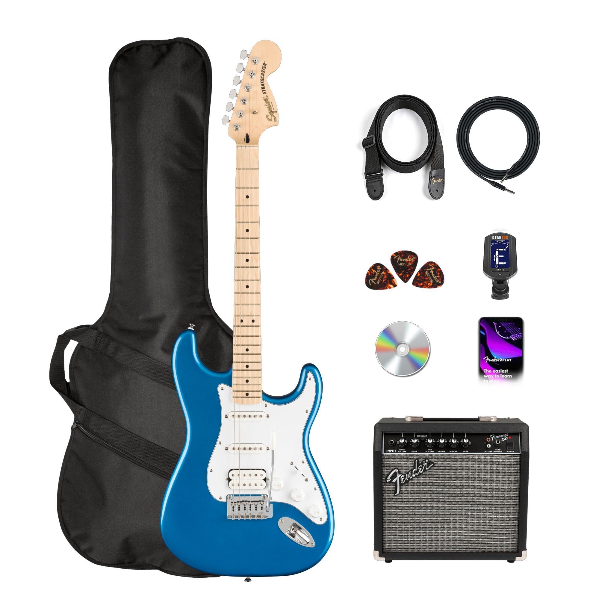 Amazon.com: Fender Squier Affinity Stratocaster HSS - Lake Placid