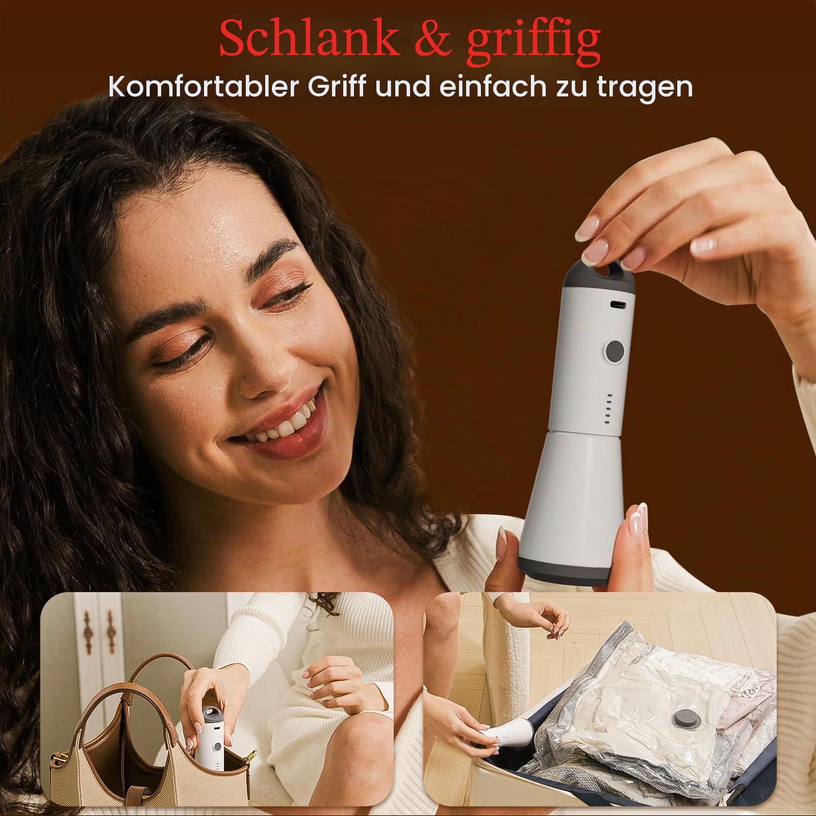 Vacbird Vakuumbeutel für Reisen mit wiederaufladbarer Luftpumpe, 15 Stück, Handgepäckgröße, Kompressions-Verpackungsbeutel für Gepäck und Koffer, platzsparende Taschen für Kleidung und Kleidung Reisen