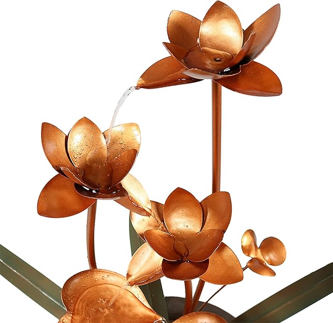 Whether you place it in your backyard, on your patio, or in your garden, the Sunnydaze 28-Inch Flower Blossoms Outdoor Water Fountain is sure to be a beautiful and eye-catching addition to your outdoor space. With its elegant design, durable construction, and soothing water sounds, this fountain is the perfect way to enhance the beauty and serenity of your outdoor oasis. Description by ChatGPT.