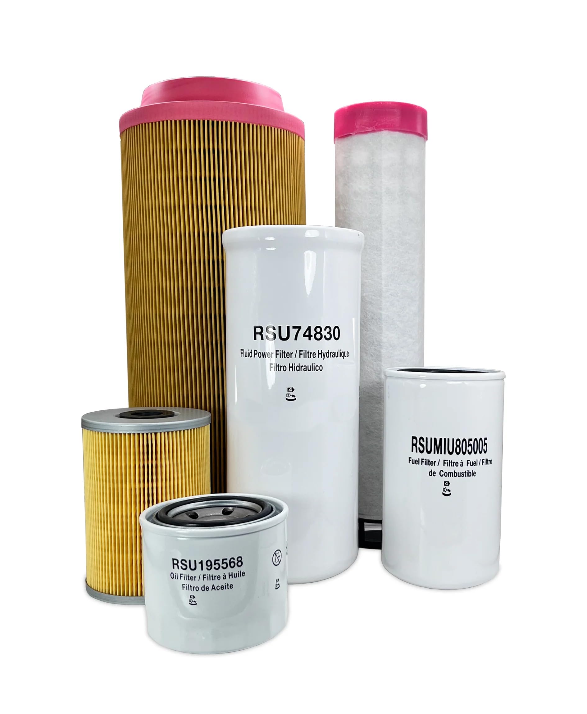 HEROMaintenance Filter Kit For Manitou 1650RT Compact Loaders Filters Compatible With OEM 184146 184195 195568 50352550 50352551 074830