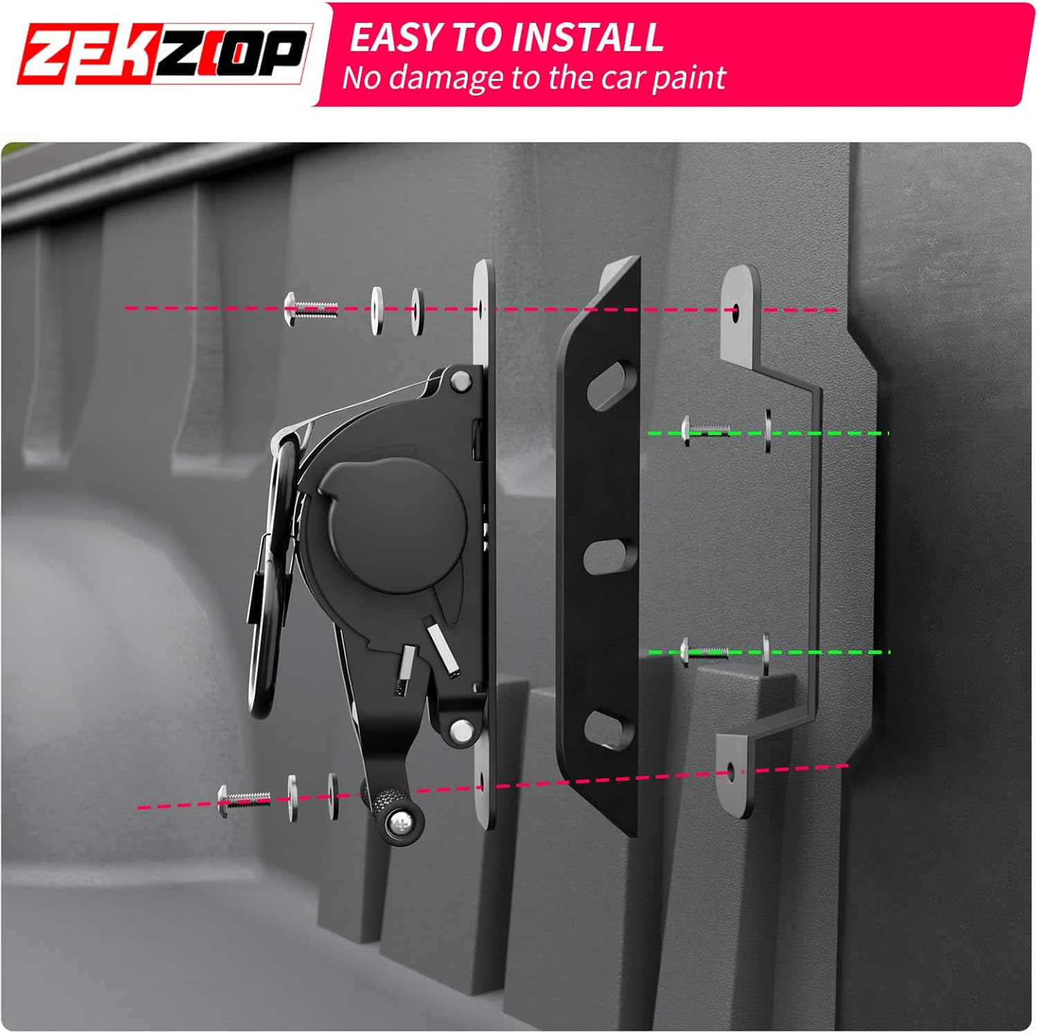 Retractable Ratchet Straps Compatible with 2022-2025 2026 Toyota Tundra Self Retracting Tie Down Straps Truck Bed Auto Retract Securing Straps for 2024 Tundra Accessories
