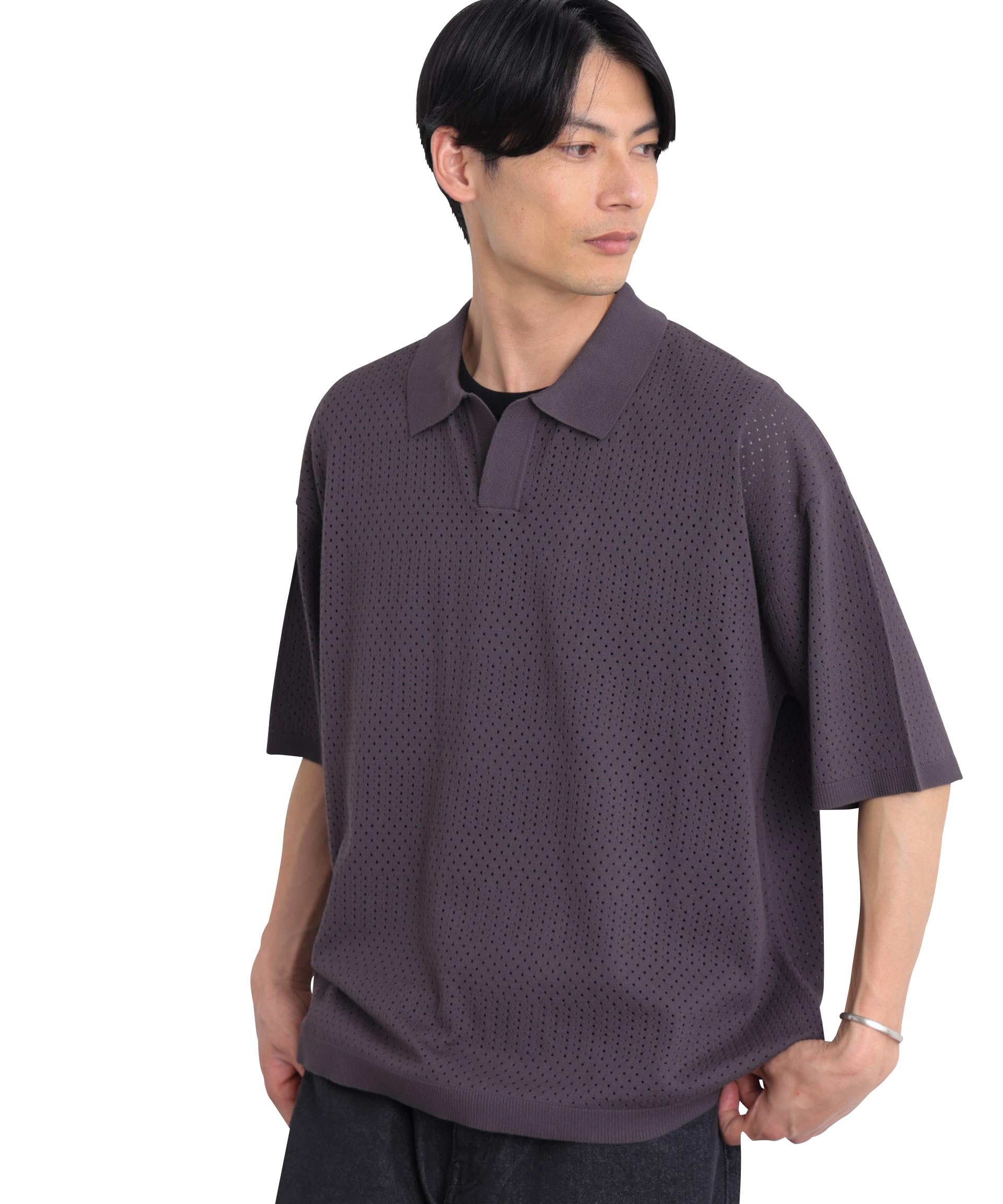 Amazon.co.jp: [ナノ・ユニバース] WEB限定/スキッパーテックニット