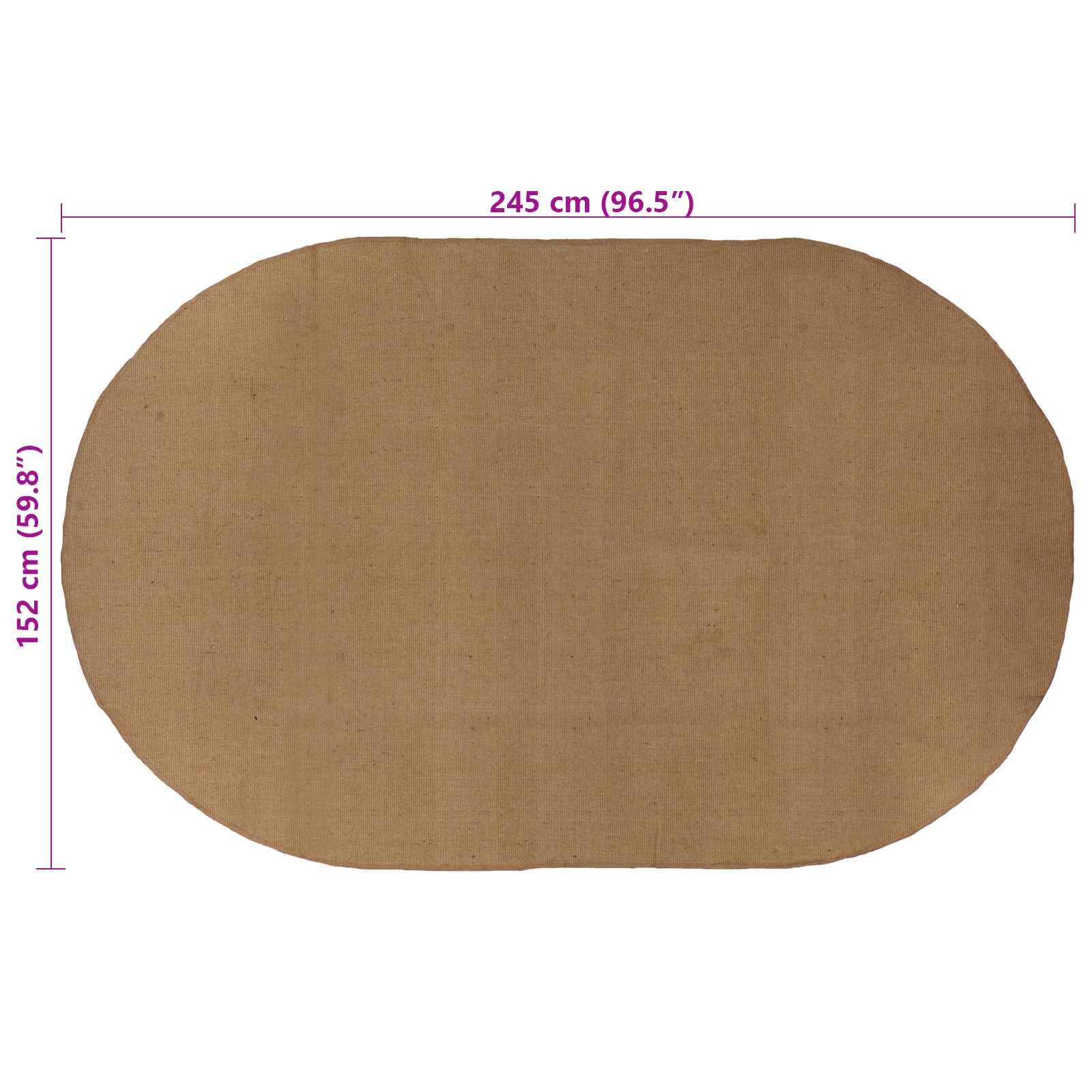 Naturalna juta dywan obszarowy 152 x 245 cm, ręcznie wykonany bieżnik do salonu, sypialni, korytarza, nadaje się do prania, tekstura do desek podłogowych i nowoczesnego wystroju boho