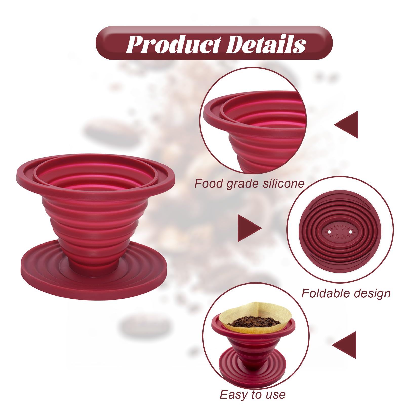 UKCOCO Support De Filtre à Café En Acier Inoxydable Pour