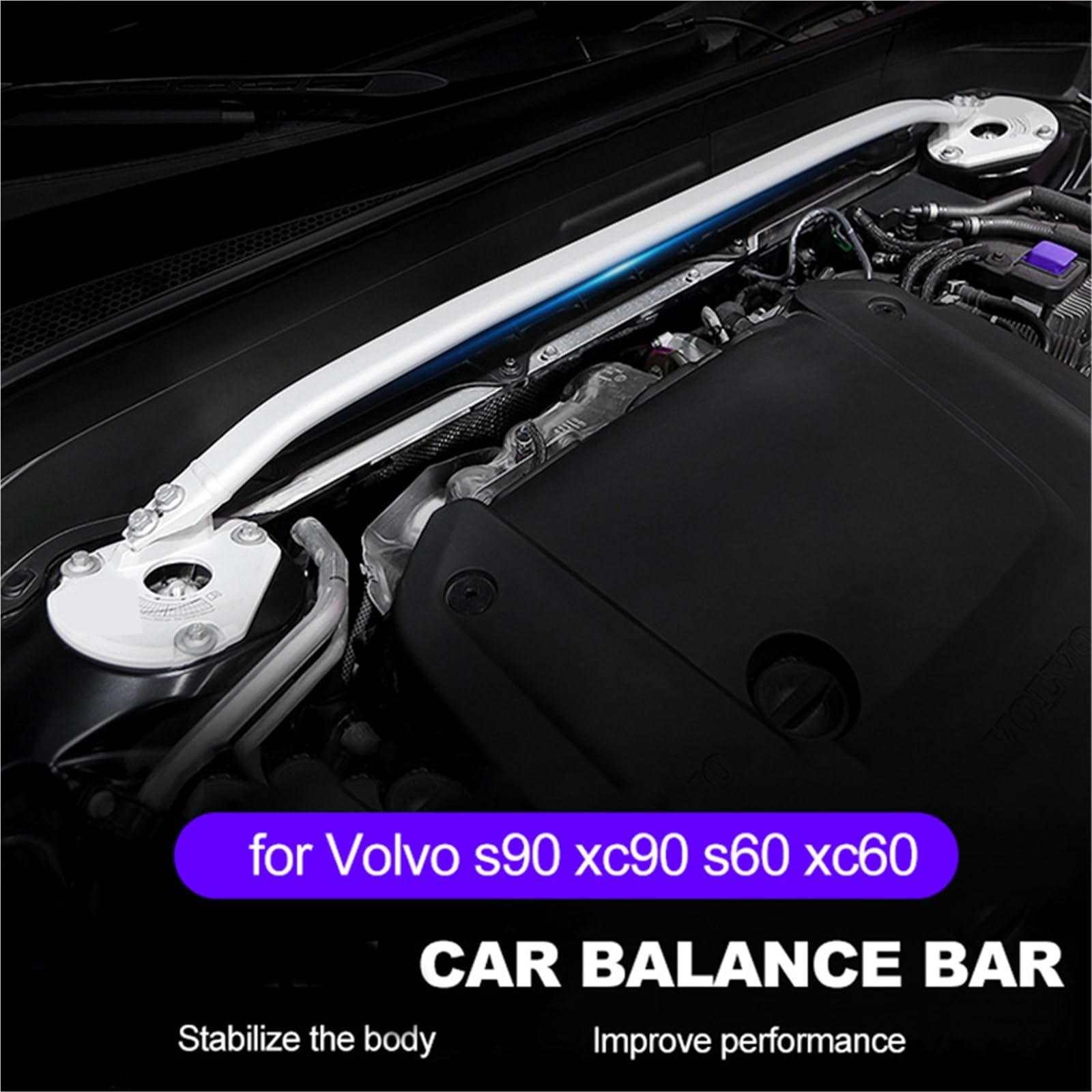 stabilizujące Stabilizator Pasuje do volvo xc60 xc90 s60 v60 s90 v90 Akcesoria samochodowe Akcesoria samochodowe Stylizacja samochodu Stabilizator maski samochodu(For xc60 2018-2025)