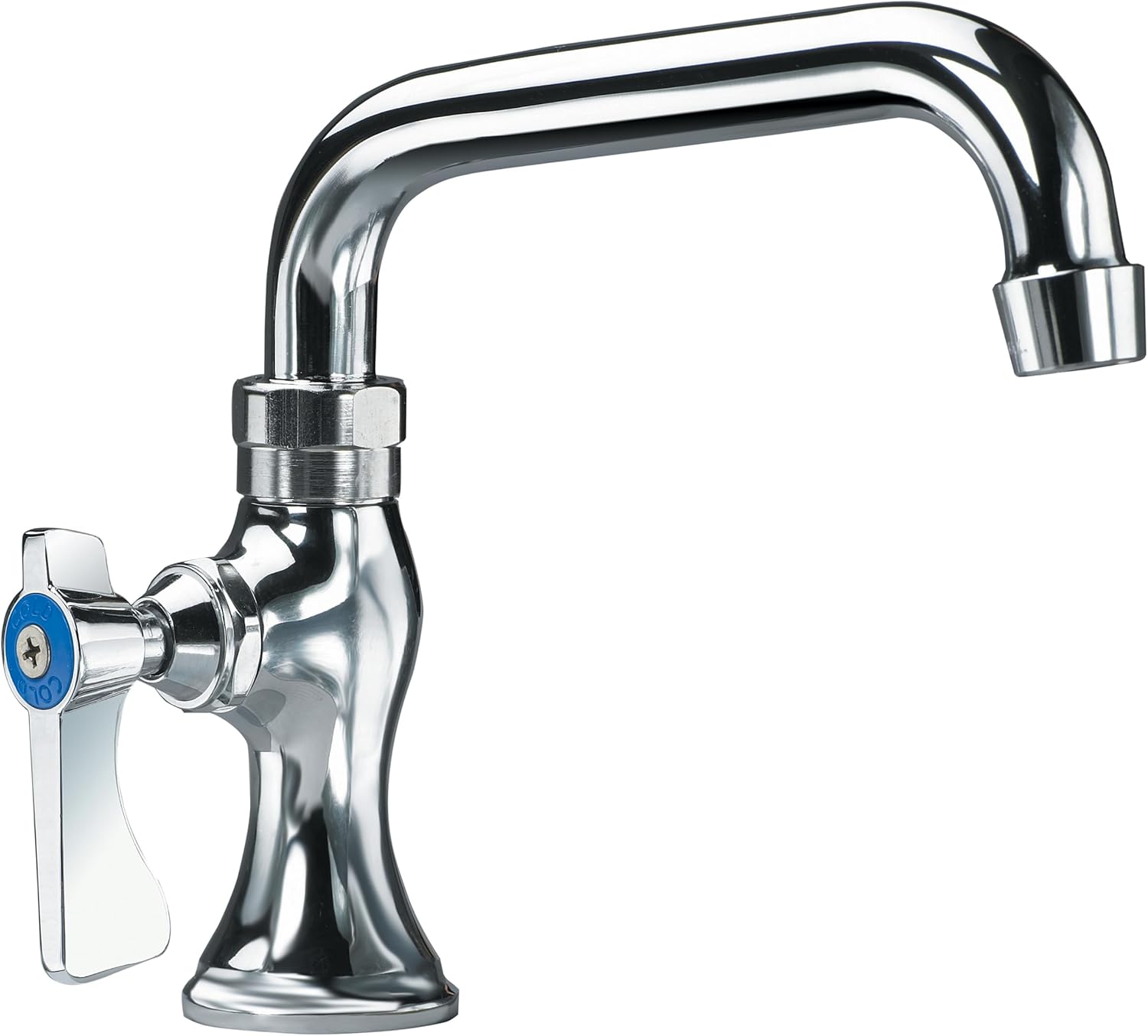 Krowne 16-109L Krowne Silver Series Single Pantry Faucet, Deck Mount, 12" Swing spout, 1/2" NPS Male inlets, fits 3/4" Hole 1/4" NPT Union Tailpiece, Anti-Splash Aerator, Low Lead Compliant​‌​​‌‍​​